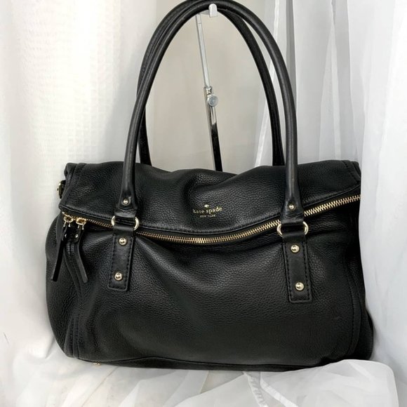 Kate Spade Fold Over Zip top Hobo Bag - Picture 1 of 10